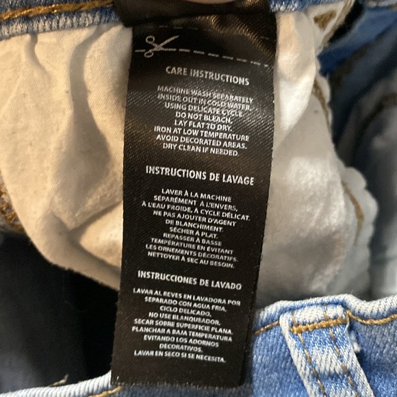 💚 Buffalo | Distressed High rise  Blue Denim Shorts - 29 - Picture 7 of 11